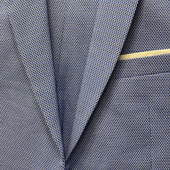 Brand New Men Zara Blue Textured Suit Size 40 Jacket and Size 31 Pants! - Picture 2 of 14